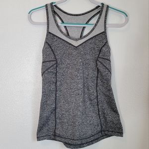Zella | Grey Spacedye Padded Athletic Tank Top Size Small